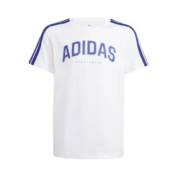 Adidas Unisex Kids Codes Collegiate Graphic T-Shirt, White, 13-14 Years thumbnail