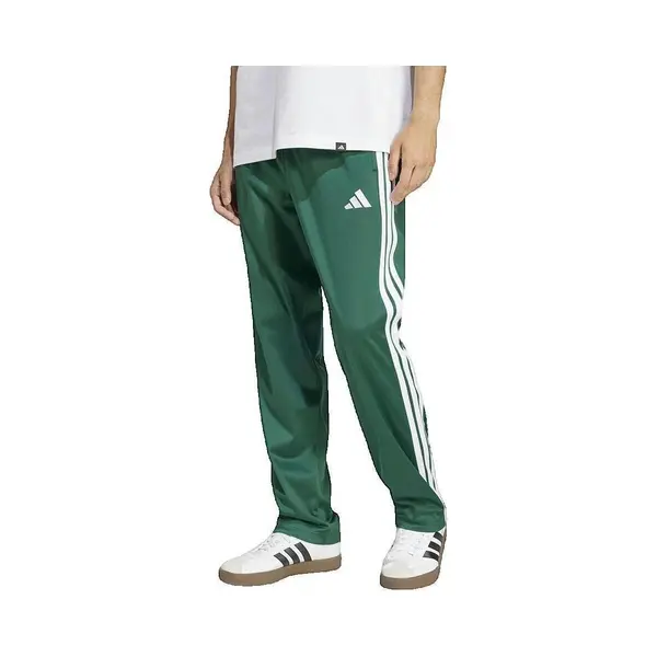 Adidas Men's 3 Striipes Tricot Open Hem Trackpants, Collegiate Green, Xl thumbnail