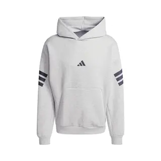 Adidas Men's Future Icons Three Stripes Hoodie, Medium Grey Heather, L