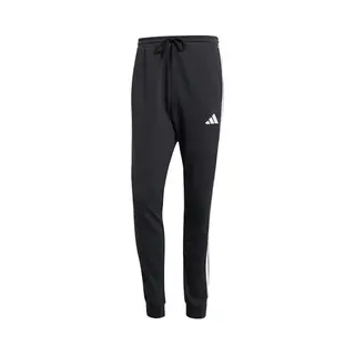 Adidas Men's Essential Three Stripes French Terry Pant, Black/White, L