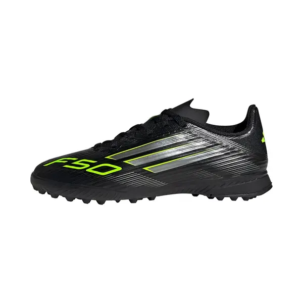 Adidas Unisex Kinder F50 League Turf Football Boots Kids, Core Black/Iron Metallic/Lucid Lemon, 35 1/2 Eu thumbnail