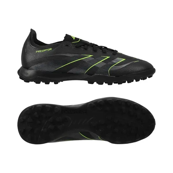 Adidas Unisex Predator League Turf Football Boots, Core Black/Carbon/Lucid Lemon, 44 Eu thumbnail