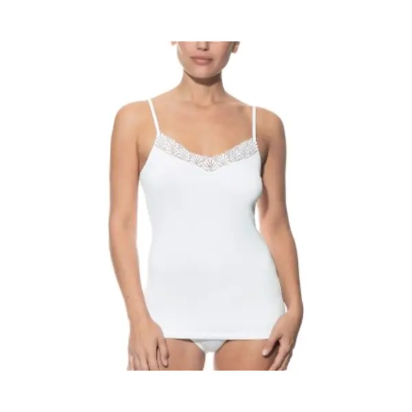 Mey Tagwäsche Serie Emotion Elegance Damen Spaghetti Tops Weiss M(40) thumbnail