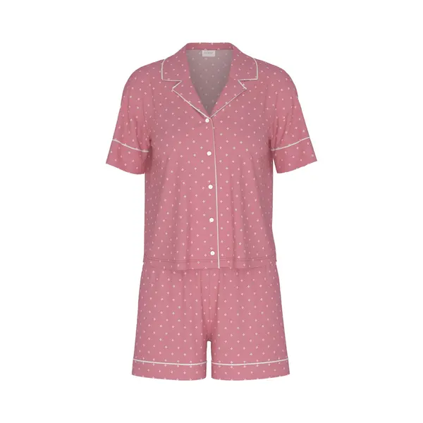 Mey Pyjama 'Crochet Dots' Rosa / Wit thumbnail