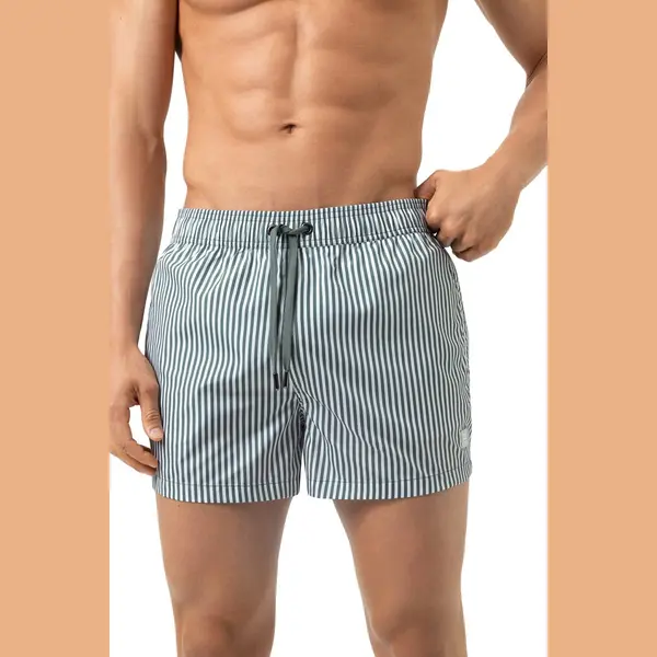 Mey Zwemshorts 'Seaside Stripe' Donkergroen / Wit thumbnail