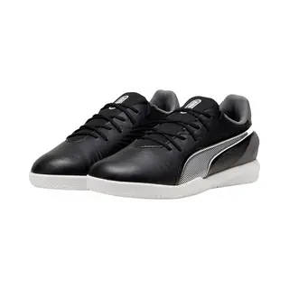 Puma Unisex Youth King Match It Jr Soccer Shoe, Puma Black-Puma White-Cool Dark Gray, 11.5 Uk Child