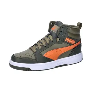 Puma Unisex Kinder Rebound V6 Mid Wtr Jr Sneaker, Dark Olive Maple Syrup Puma Olive, 38 Eu