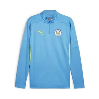 Manchester City Trainingsshirt 1/4 Reißverschluss - Blau/Gelb - Puma, Größe X-Large