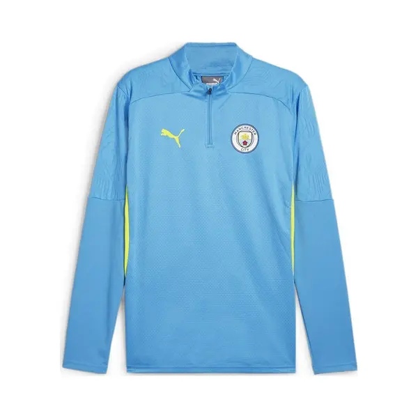 Manchester City Trainingsshirt 1/4 Reißverschluss - Blau/Gelb - Puma, Größe X-Large thumbnail