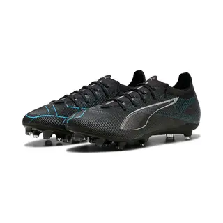 Puma Ultra 5 Pro Fg/Ag, Unisex Fussballschuh, Puma Black-Puma Silver-Bright Aqua,