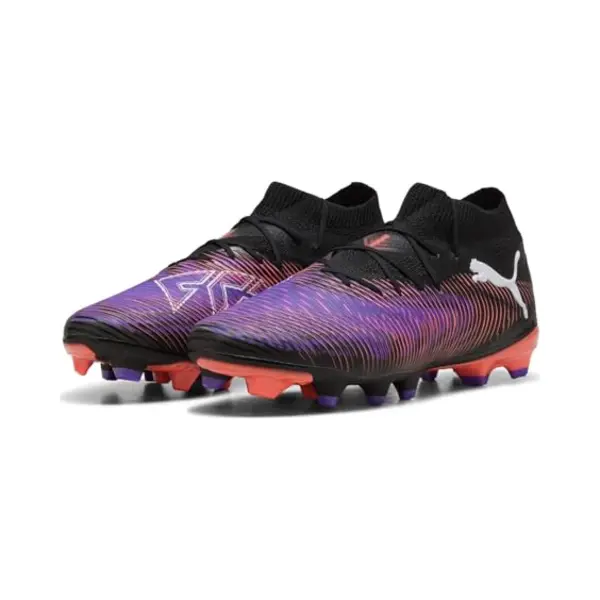 Puma Unisex Future 8 Pro Firm Ground/Artifical Ground Football Boots, Puma Black-Puma White-Glowing Red, 6.5 Uk thumbnail