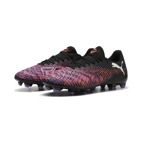 Puma Unisex Future 8 Play Firm Ground/Artifical Ground Football Boots, Puma Black-Puma White-Glowing Red, 6 Uk thumbnail