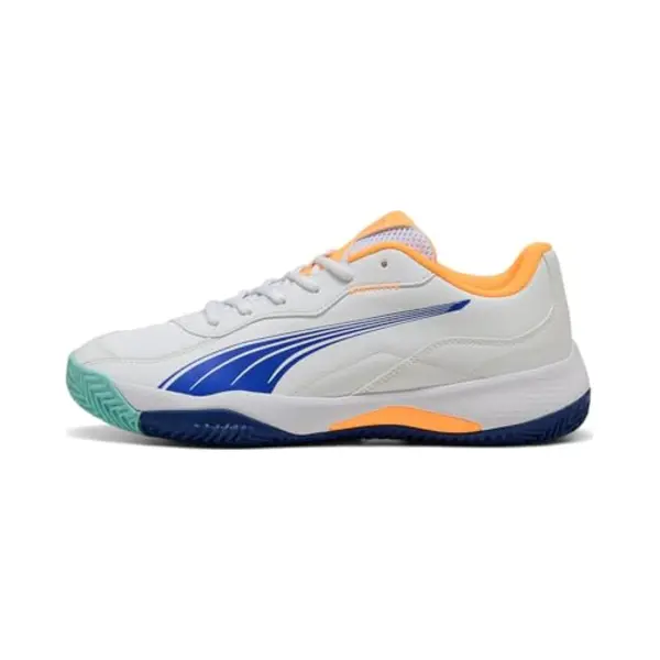 Puma Nova Smash Unisex Sportschoenen - Puma White-Vivid Blue-Heat Fire-Puma Black thumbnail