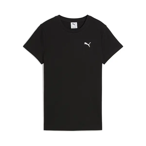 Puma Unisex Ess Elevated Rib Tee T-Shirts, Puma Black, Xl thumbnail