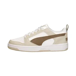 Puma Rebound V6 Low Unisex Sneakers - Puma White-Totally Taupe-Alpine Snow