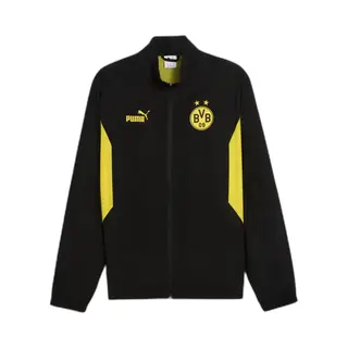 Puma Bvb Borussia Dortmund Football Archive Sweatshirt Met Rits Zwart M Man, Vrouw