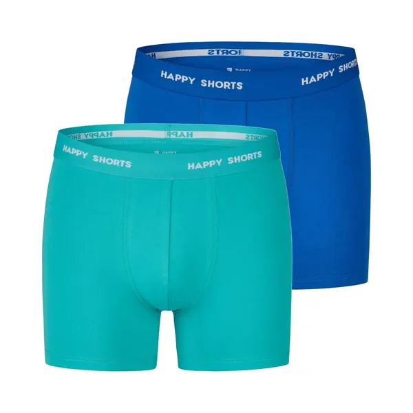Happy Shorts Boxershorts Turquoise / Kobaltblauw thumbnail