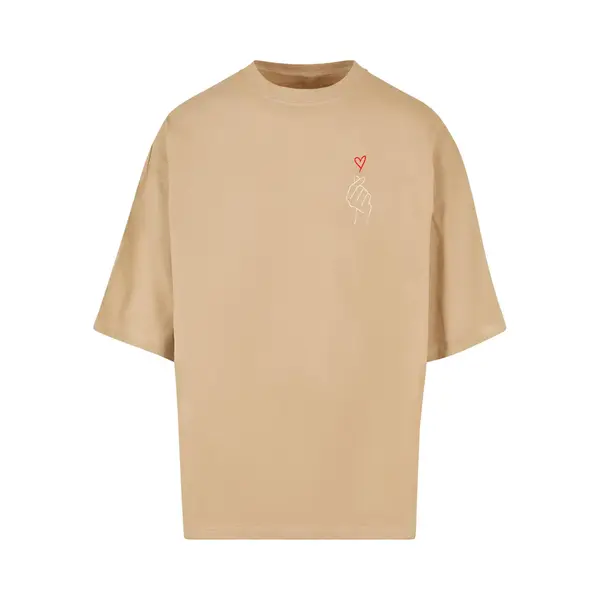 Merchcode Männlich Ohne Kragen T-Shirt, Beige, 4XL thumbnail