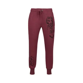 Disney Princess - Disney Trainingsbroek - Belle - S Tot 3XL - Voor Vrouwen - Rood Gemêleerd