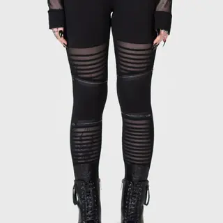 Kihilist By Killstar Clara's Trap Leggings Black