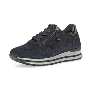 Gabor Baskets Basses Pour Femme, Chaussures Basses Pour Femme, Largeur Supplémentaire Confortable (H), Bleu Foncé 46, 38 Eu Weit