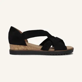 Gabor 782 Sandalen - Met Sleehak - Dames - Zwart - Maat 42