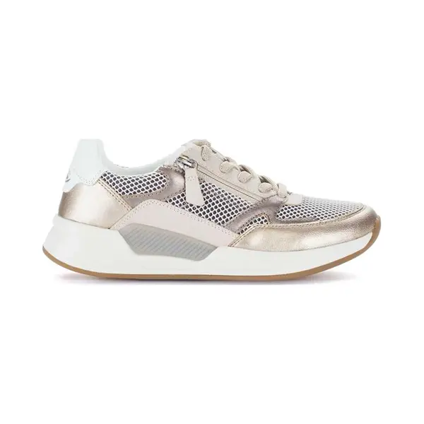 Gabor Damen Low-Top Sneaker, Frauen Halbschuhe, Strassenschuhe, Sportschuhe, Freizeitschuhe, Turnschuhe, Laufschuhe, beige/champg/Weiss, 36 Eu / 3.5 thumbnail