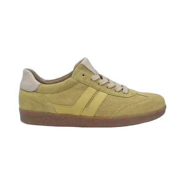 Gabor Damen Low-Top Sneaker, Frauen Sneaker, Sport-Dynamic, g-Weite, glatt-Leder, antikrosa, silbrt, Casual, Fashion, Effekt, Yellow Combi., 43 Eu / 9 thumbnail