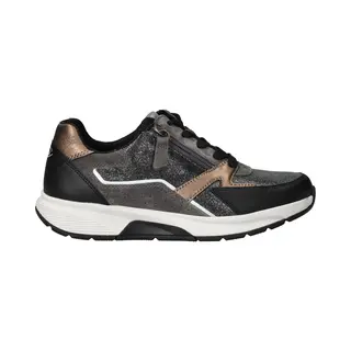Gabor Damen Low-Top Sneaker, Frauen Halbschuhe, Strassenschuhe, Sportschuhe, Freizeitschuhe, Turnschuhe, Laufschuhe, anthrazit/schw. K., 38.5 Eu / 5.5