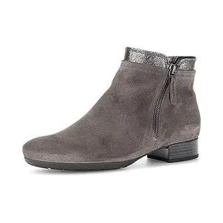 Gabor Damen Chelsea Boots, Frauen Stiefeletten, Komfortable Mehrweite (H), Booties, halbstiefel, Kurzstiefel, Mohair/Bronc(Flau), 39 Eu / 6 Uk