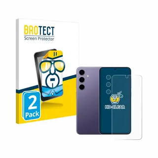 Brotect - Screenprotector Voor Samsung Galaxy S24 (Voor+Camera) - Folie Beschermfolie Transparant 2 Stuks