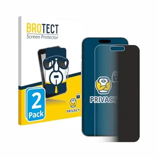 Brotect - Privacy Screenprotector Voor Apple IPhone 16 - Folie Beschermfolie Blauwlichtfilter 2 Stuks