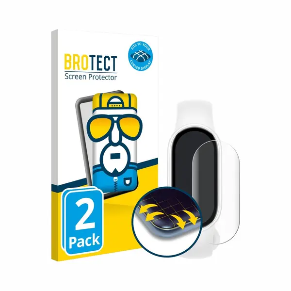 Brotect - Screenprotector Voor Xiaomi Smart Band 10 Ceramic Edition - Folie Beschermfolie Transparant Volledig Dekking - 2 Stuks thumbnail