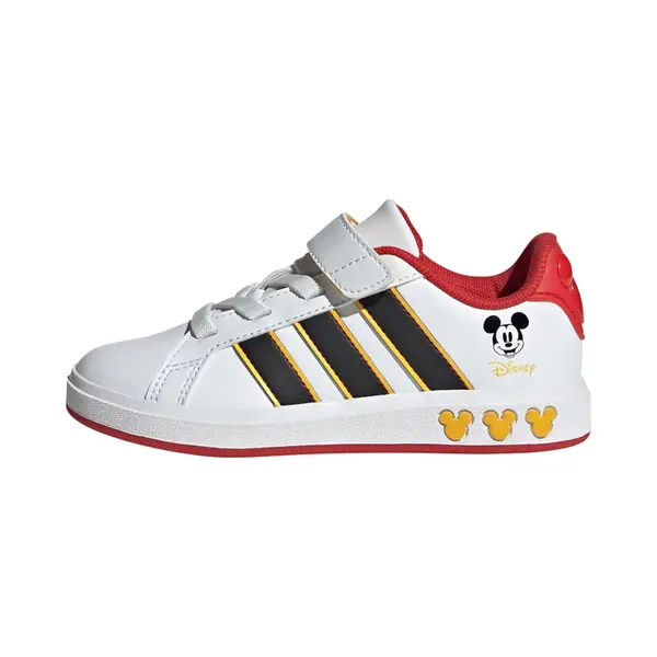 Adidas Unisex Kids Disney Mickey Mouse Grand Court Shoes Kids, Cloud White/Core Black/Bold Gold, 6.5 Uk thumbnail