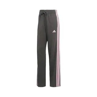 Adidas Women's Essentials 3-Stripes Open Hem Fleece Pants, Grey Six/st Tropic Bloom, L