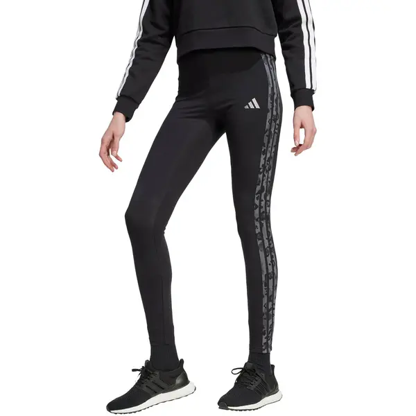 Adidas Animal Print 3-stripes High Rise Leggings, Größe Large thumbnail
