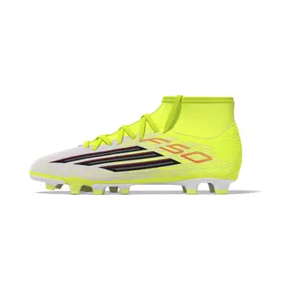 Adidas Kinderen F50CLUB Mid Fg/Mg Voetbalschoen J KI6175 Solar Yellow / Core Black / Clear Red