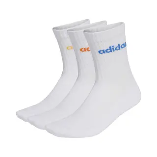Adidas 3-pack Sokken Met Gekleurd Logo - Wit - Maat 37/39