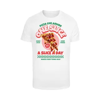 Mister Tee Pizza Amore Tee L White