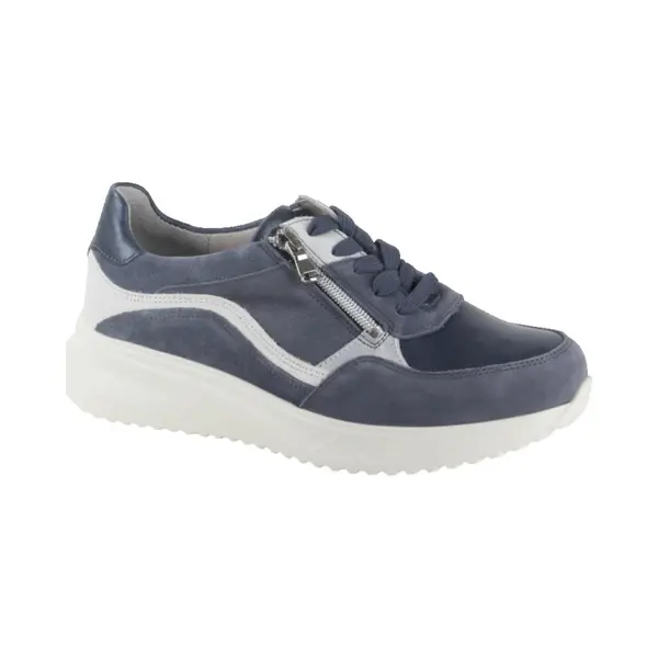 Waldläufer Janka Sneakers - Leer - Dames - Blauw - Maat 43 thumbnail
