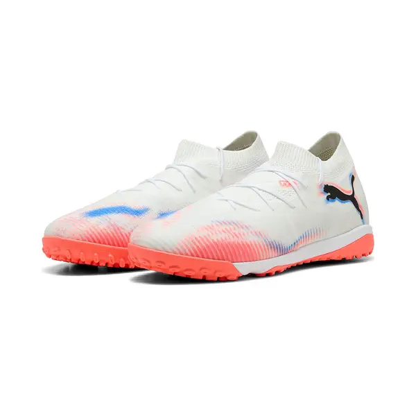 Puma Unisex Future 8 Match Turf Football Boots, Puma White-Puma Black-Glowing Red, 6 Uk thumbnail
