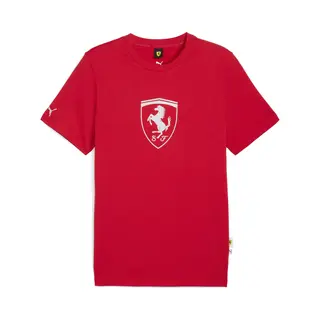 Puma Ferrari Sportswear Tonal Shield T-Shirt Rot Weiß - L