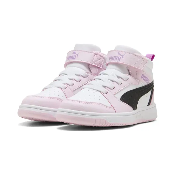 Puma Rebound V6 Mid Ac+ Ps Sneaker, White Black-Pearl Pink, 47 Eu Child, Puma Weiß Puma Schwarz Perle Rosa, 31 Eu thumbnail
