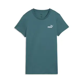 Puma, Vrouwen, Sportief Shirt, Ess Small No. 1 Logo Tee (s) (M), Groen, M