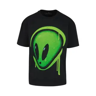Mister Tee - Dripping Alien Head Oversize Heren Tshirt - Xs - Zwart