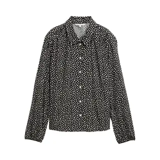 Tom Tailor Denim Blouse Zwart / Offwhite