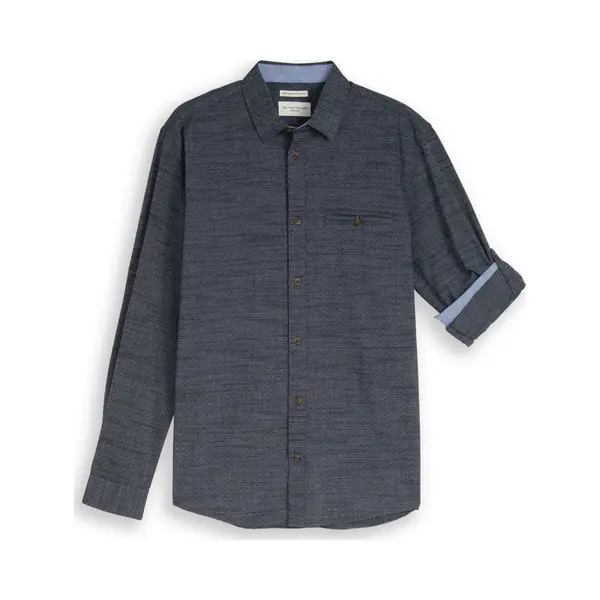 Tom Tailor Herren Langarm Hemd Structured Shirt - Regular Fit thumbnail