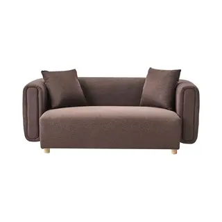 Beliani - Lillerod - Tweezitbank - Donkerbruin - Polyester