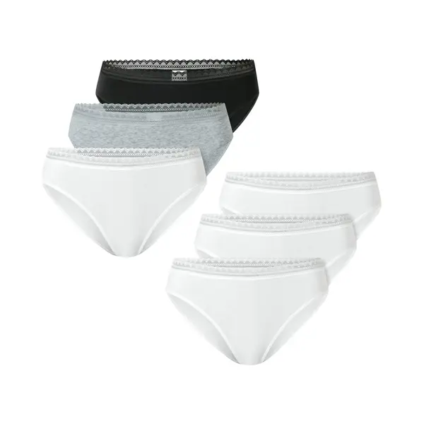 Schiesser Slip ' Modern Multipacks ' Grijs Gemêleerd / Zwart / Wit thumbnail