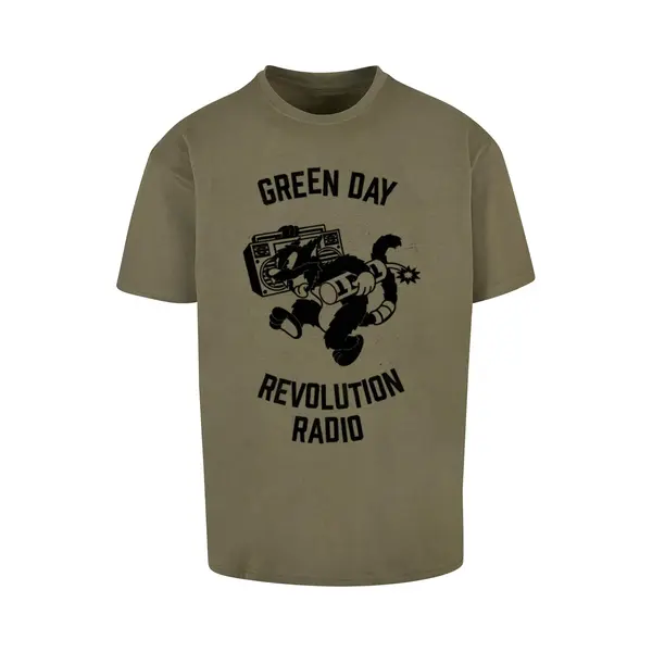 Merchcode T-Shirt Green Day Revolution Radio Oversize Tee MC1149 Olive-S thumbnail